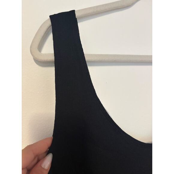 NWT A Pea In The Pod X Grey Slate Ribbed Maternity Bodysuit Black Size Large - Picture 3 of 7